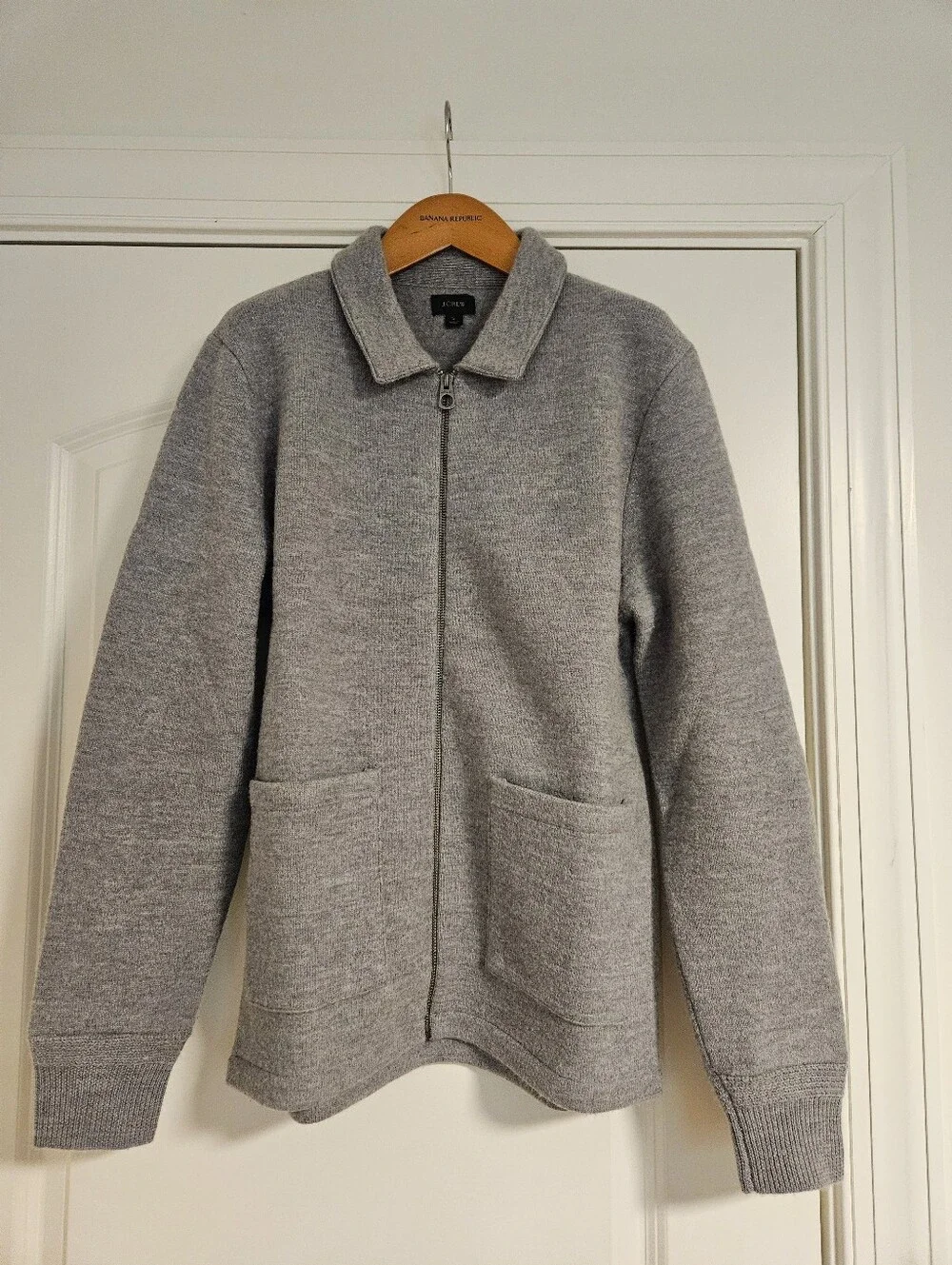 Wool Blend Zipp Up Sweater Size Small From J. Crew